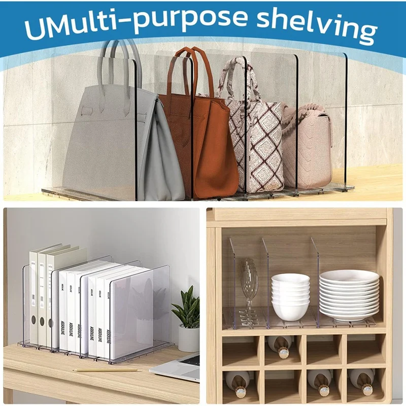 Органайзер для кошелька шкафа разделители полки регулируемая пластиковая