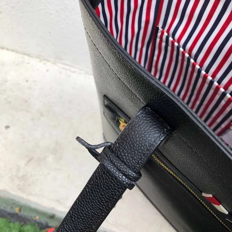 Fashion TB Briefcases Zipper Luxury Brand Design Business Square Bags Genuine Leather Large Capacity High Quality Document Bag