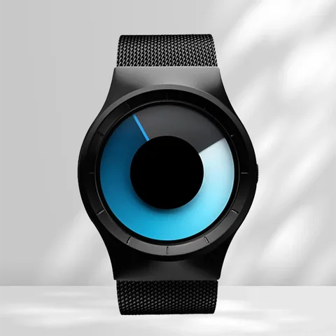 Geekthink Kvarcevyye Chasy L6002 Mesh Band Stal nierdzewna