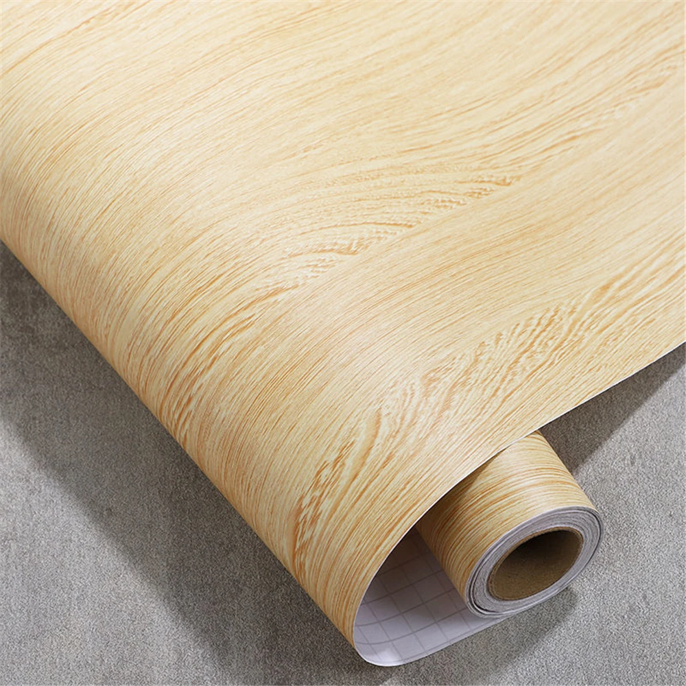 

40/60cm Width Wood Grain PVC Stickers for Wardrobe Table Furniture Waterproof Self Adhesive Wallpaper Home Decor Wall Papers