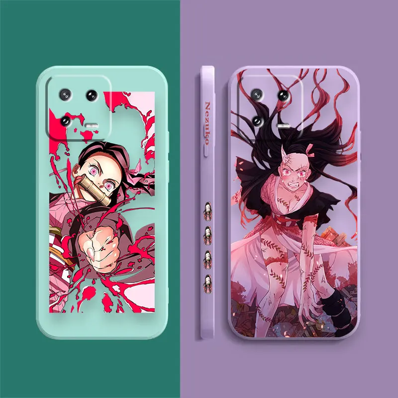 Case For Xiaomi PCOO F3 F4 F5 M3 M4 M5 X3 X4 X5 MIX 3 4 Black Shark 4 5 GT Pro 4G 5G Case Funda Cqoue Shell Demon Slayer Nezuko