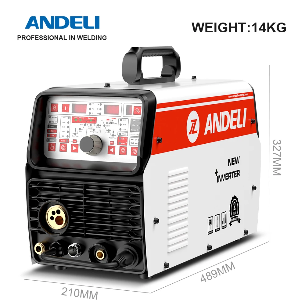 ANDELI Бесплатная доставка MCT-520DPL PRO полная упаковка сварочный аппарат MIG/TIG/MMA/CUT/COLD