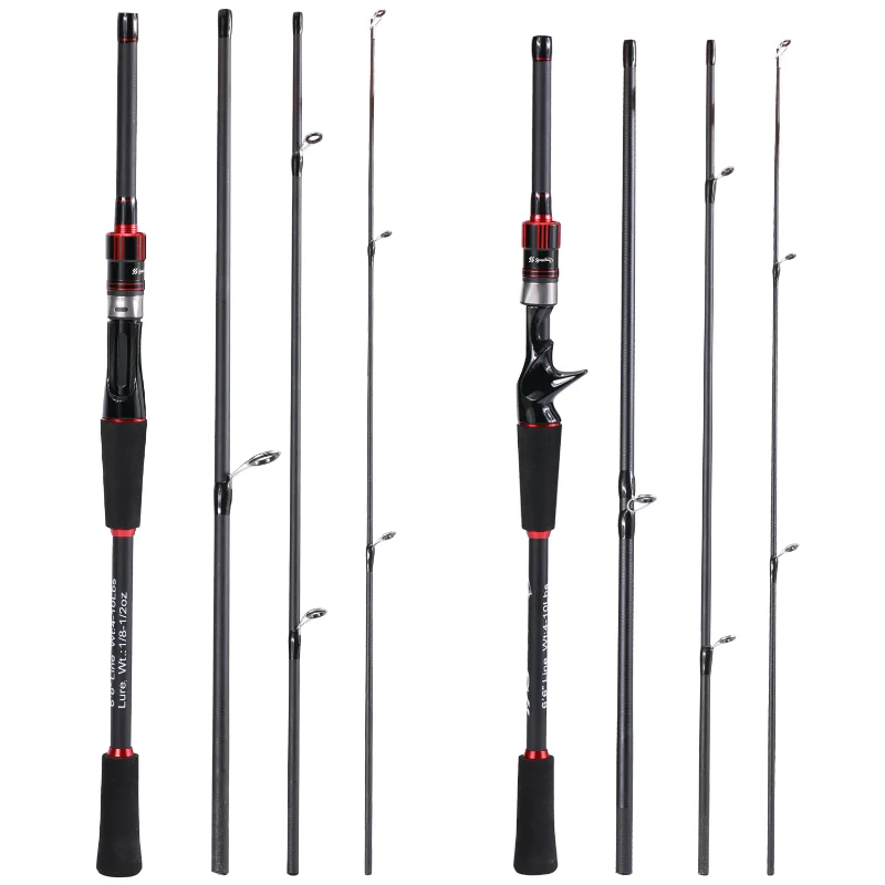 

2023 Sougayilang 4 Sections Lure Fishing Rod 1.8M 1.98M 2.1M Spinning/Casting Fishing Carp Pole Carbon Fiber Ultralight Travel