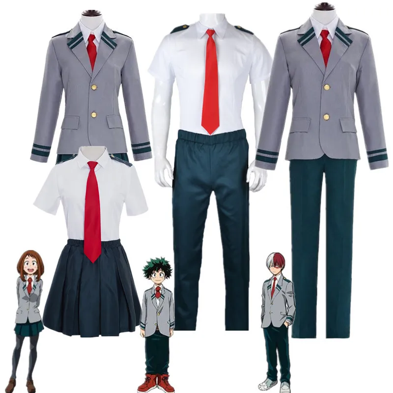 

Anime My Hero Academia Midoriya Izuku Bakugou Katsuki Cosplay Costume Ochaco Uraraka Boku no Hero Academia Halloween Uniform Set