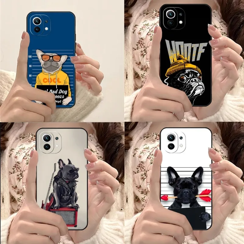 Rench Bulldog Dog Pug Phone Case For Redmi Note 7 A 8 9 9c 9t 10 X 11 S 4g 5g 6 Go S Extreme Pro Plus Mobile Phones Coque