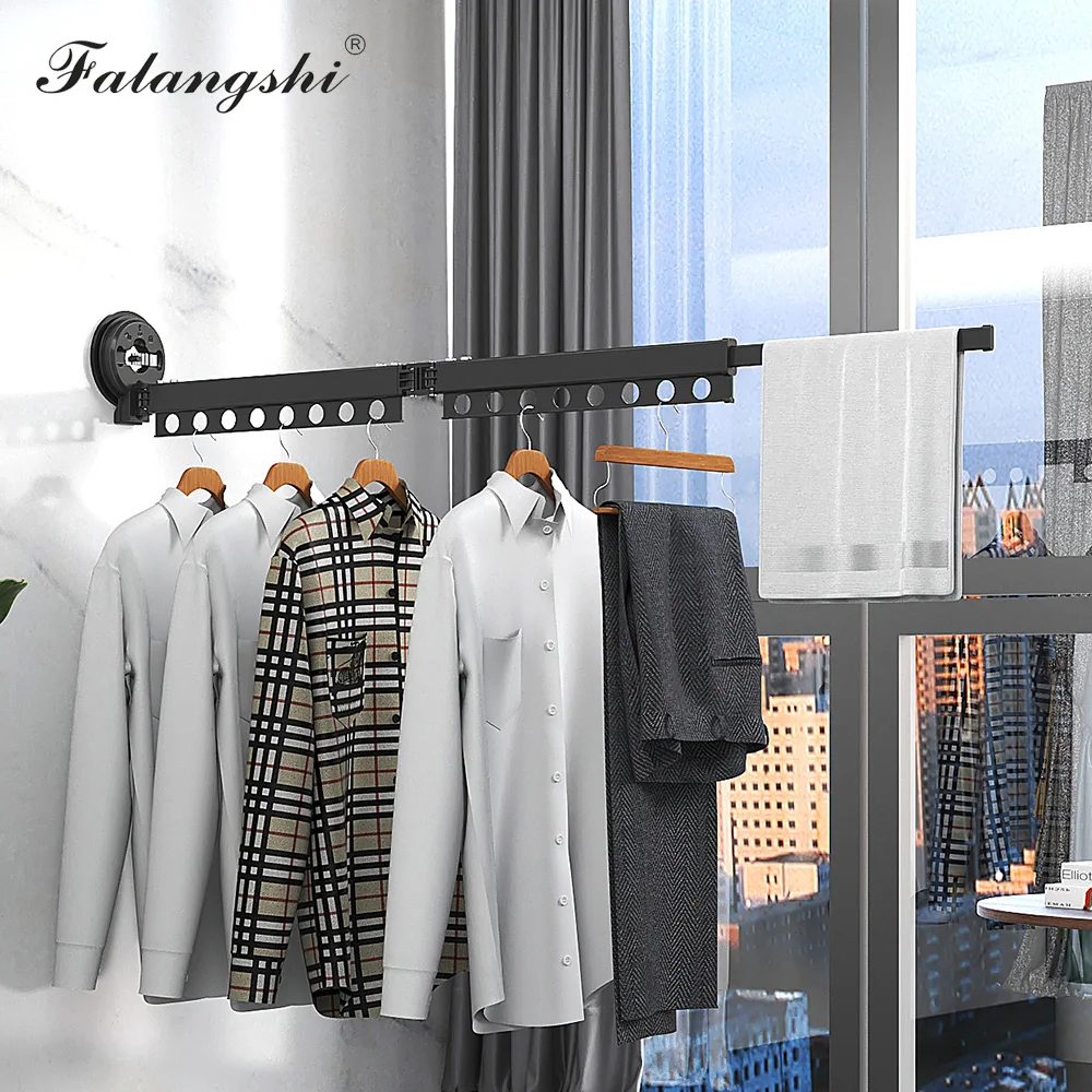 Вешалка для одежды алюминиевые складные вешалки черная настенная вешалка