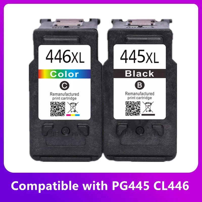 

Remanufactured PG-445 PG445 CL-446 XL Ink Cartridge for Canon PG 445 CL446 PIXMA MX494 MG2440 MG2940 MG2540 MG2540S IP2840