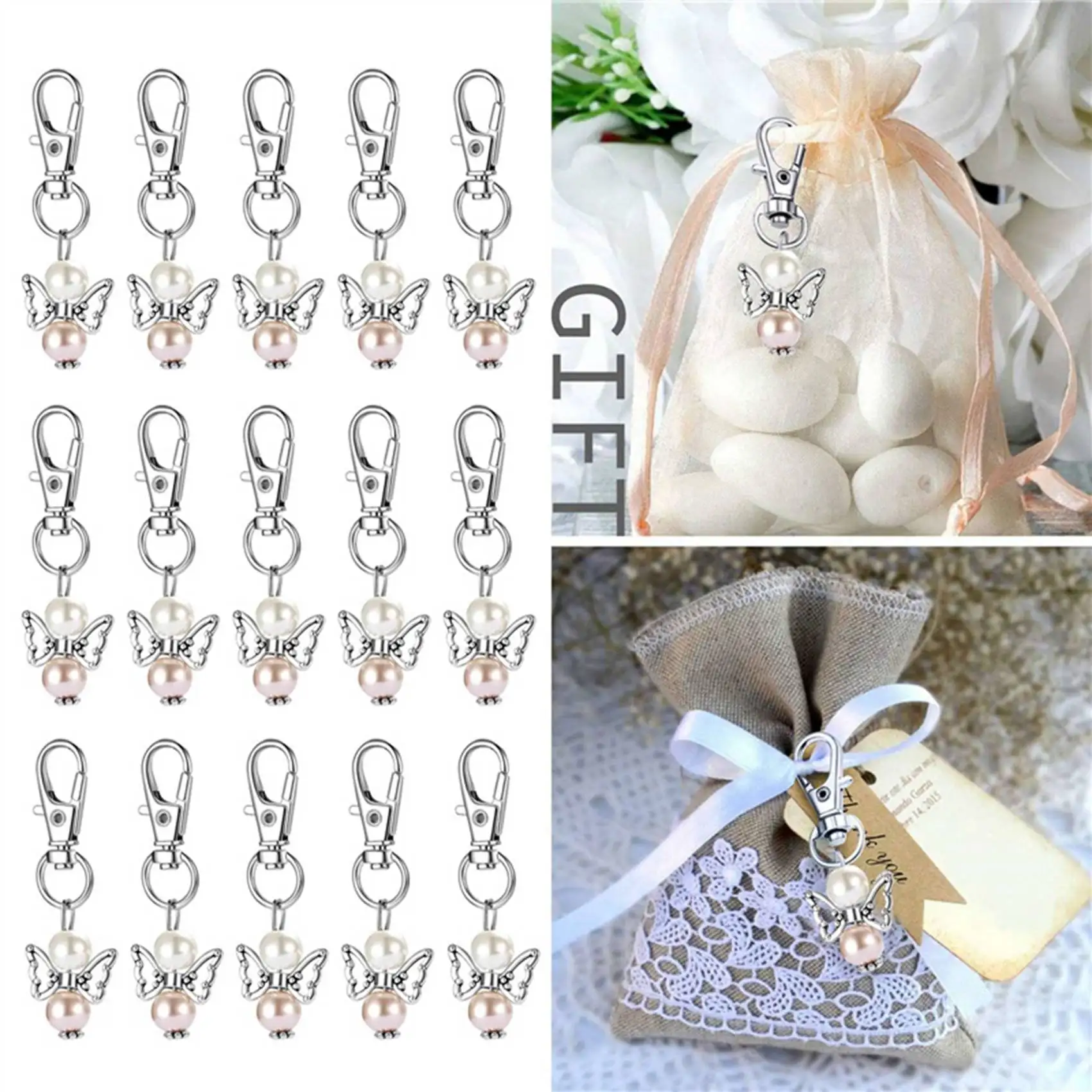 

30 Pieces Organza Bags Wedding Favors Baptism Pendants Christmas Communion Confirmation Gifts For Guests