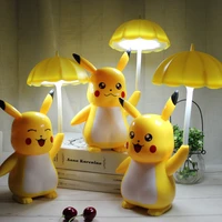 anime pok%c3%a9mon pikachu doll table lamp bedroom night light led light source toy gift for children