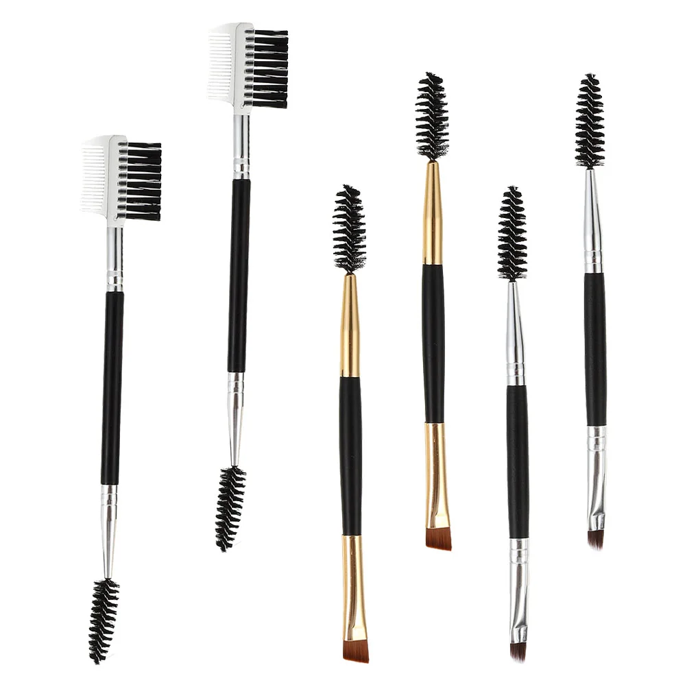 

6Pcs Brush, Dual Eyelash Comb Set Mascara Brushe Eye Shadow Brush Eyelash Brush for Powder Wax Makeup