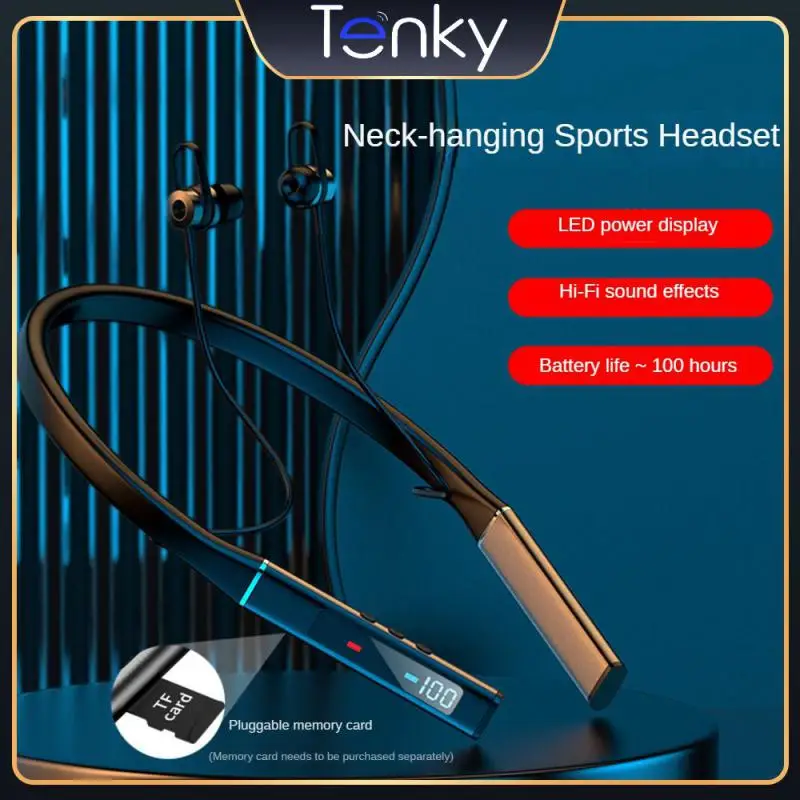 

Neck Hanging Headphones Wireless Earbuds Low Latency Magnetic Headset For Xiaomi With Card Earphones Long Endurance Stereo
