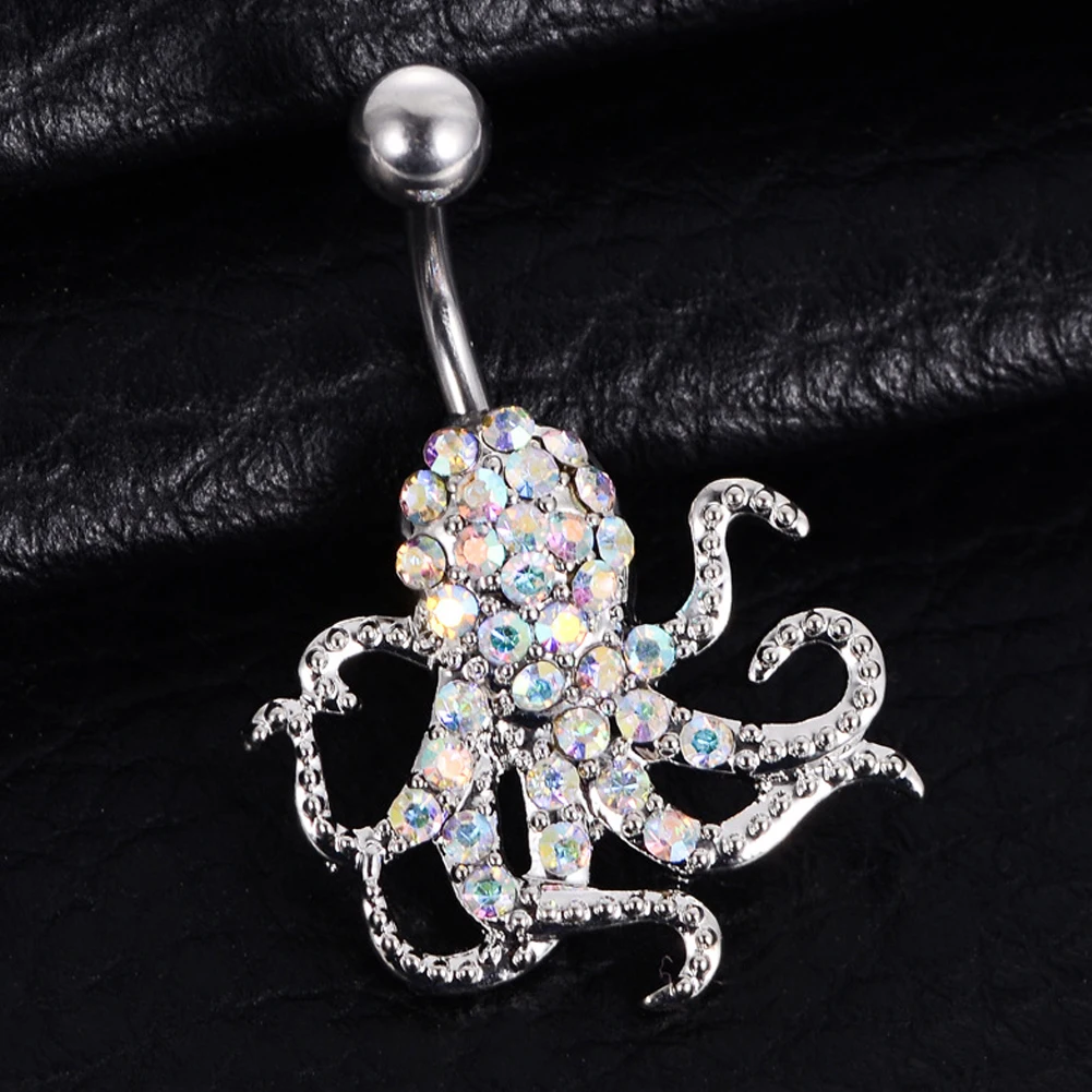 

Sexy Navel Belly Button Rings Barbell Surgical Stainless Steel Squid Shape Navel Ring Women Belly Piercing Nombril Jewelry Gifts