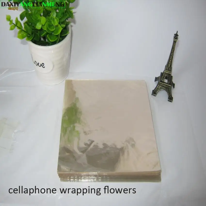 

Free Shipping 19sizes 7 10 15 20 Cm Transparant Candy Flower Packaging Film Gift Cellophane Packing Wrapping Natural Fiber Paper