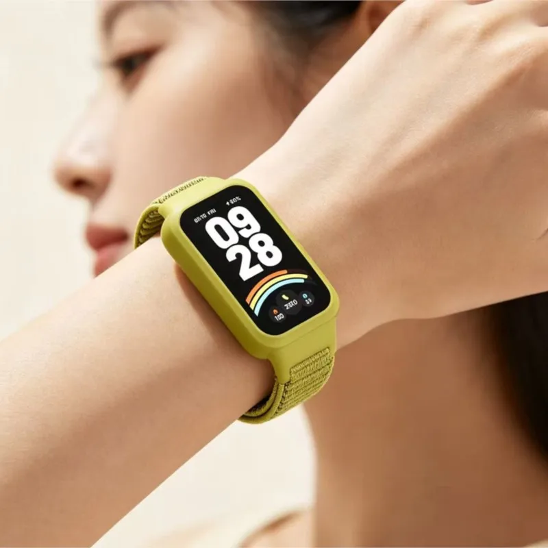 Ремешок+чехол для Xiaomi Mi Band 9 Active, спортивный нейлоновый браслет, защитный бампер-чехол для Redmi Band 3 (art.: 3920dc95bbd6f) - 3920dc95bbd6f