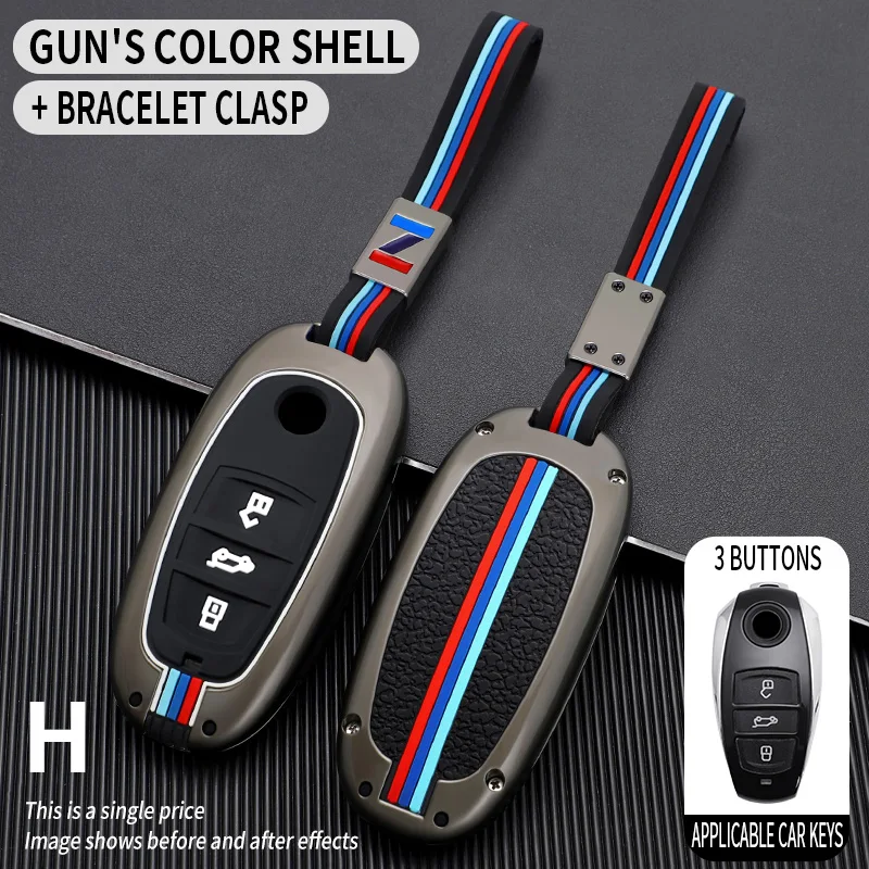 

Classic Design Zinc Alloy Remote Control Car Key Cover Skin Case For Volkswagen VW Touareg 3 Button Smart Key Protect Shell