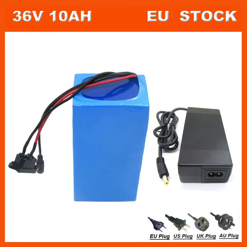 

250W 350W 36V Electric Bike Bicycle Battery Pack 10S4P 36V 10AH Lithium ion Scooter Batterie 10S 500W E-Bike Akku 42V 2A charger