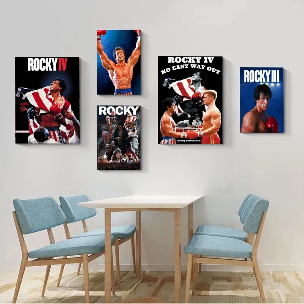 Классический ретро старый фильм Рокки без рамки плакат крафт клуб барная бумага