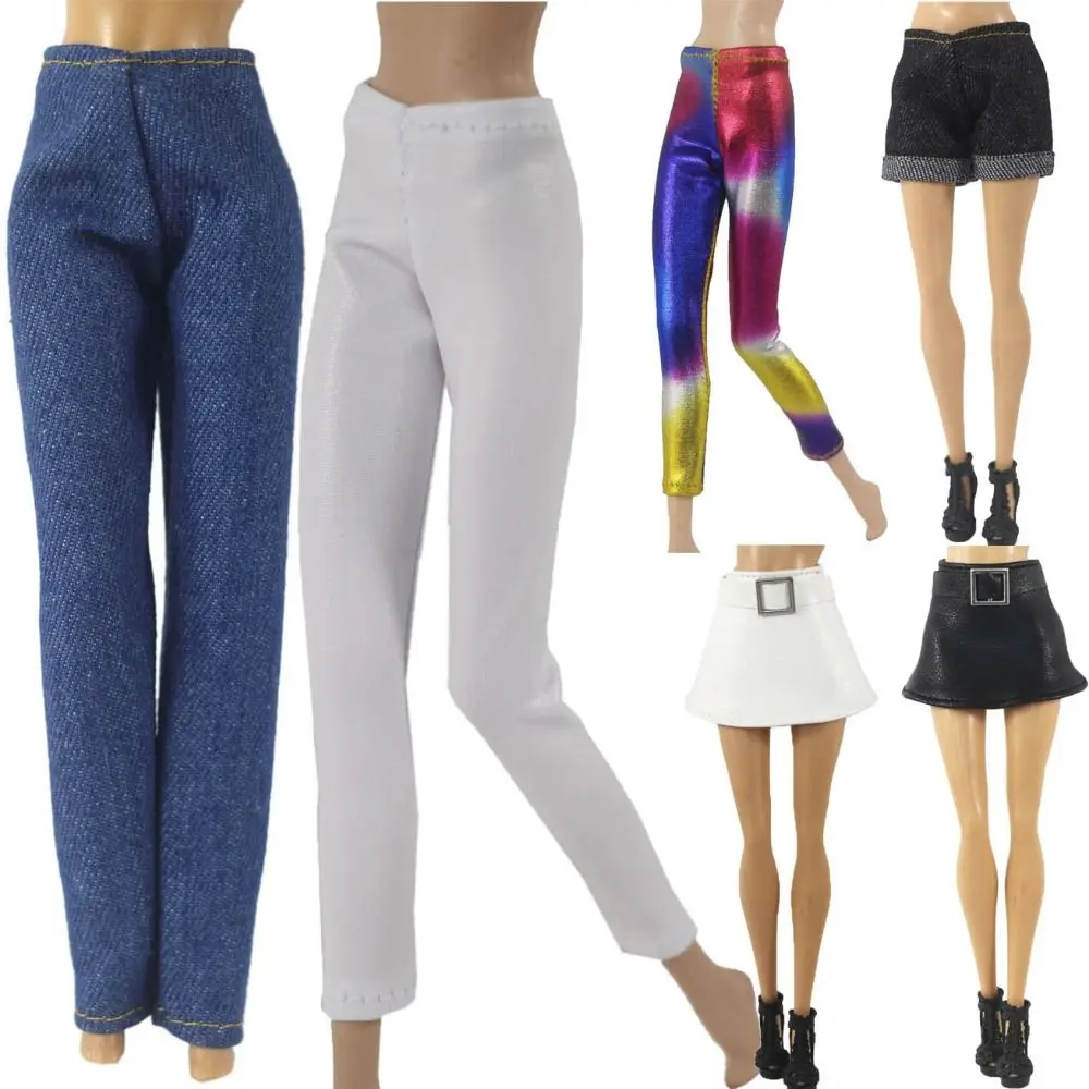 

10 стилей, 11,5 дюймов, брюки для кукол, кожаная юбка для кукол, размеры 30 см