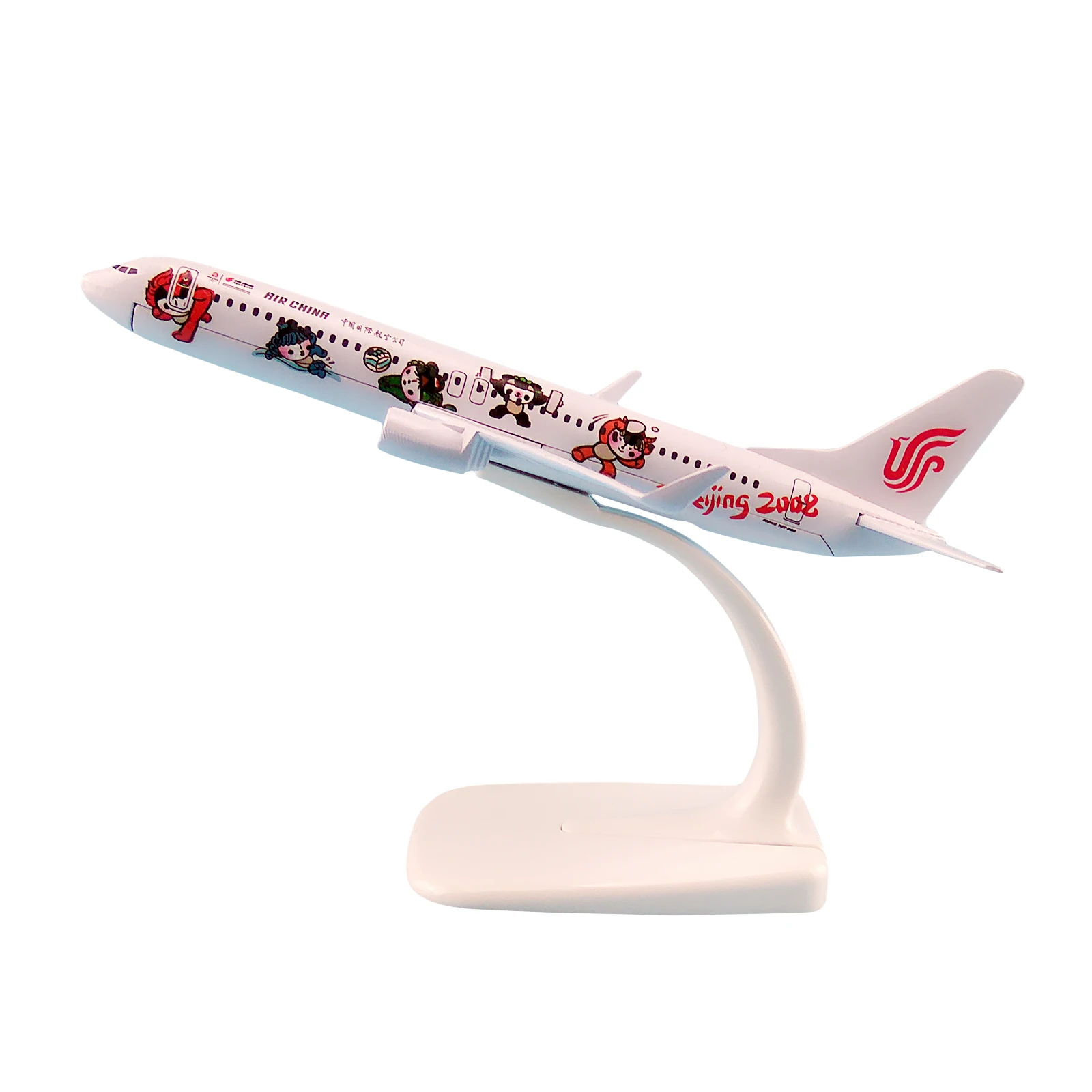 

Модель самолета China B737 из металлического сплава, модель самолета Пекин авиакомпании 2008, кукла на удачу, модель самолета Боинг 737, 16 см