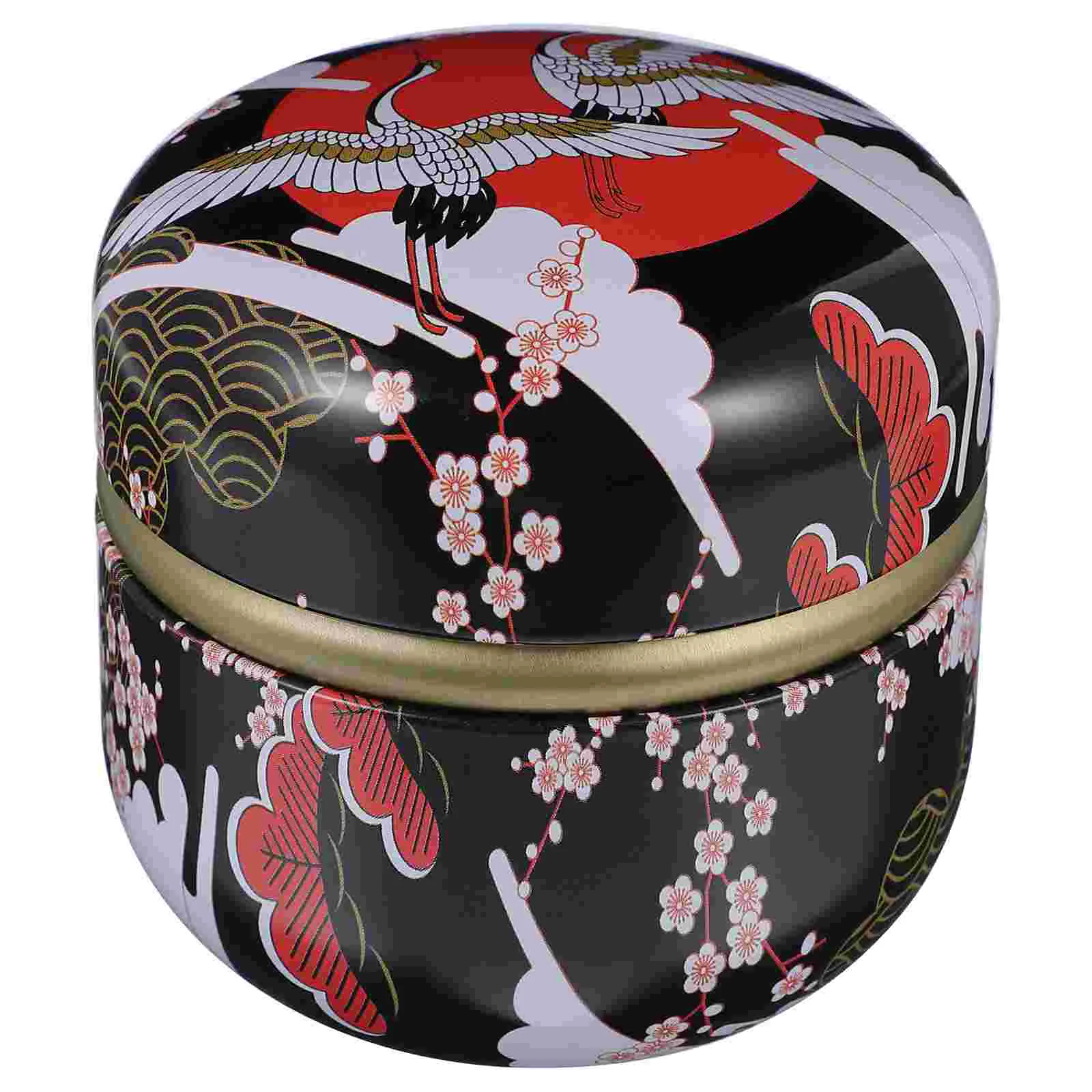 

Oriental Tea-leaf Sealed Container Tinplate Canister Creative Sugar Packing Jar