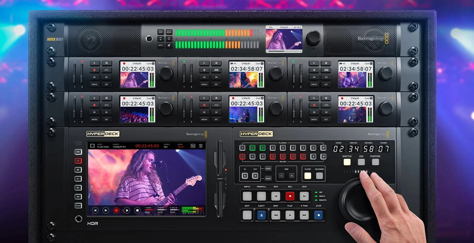 Blackmagic Design Hyperdeck Studio Mini ultra MD рекордер трансляция деки ЖК-монитор самые маленькие