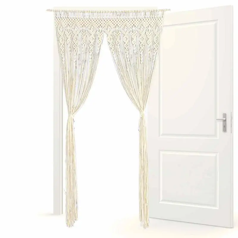 

Wall Hanging Macrame Boho Style HandWoven Door Window Decoration Curtain Tapestry For Apartment Bedroom Decor