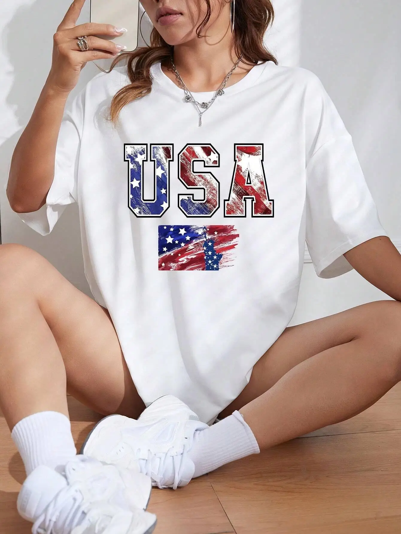 Женская футбольная футболка с повседневной хлопковой футболкой в стиле хип-хоп