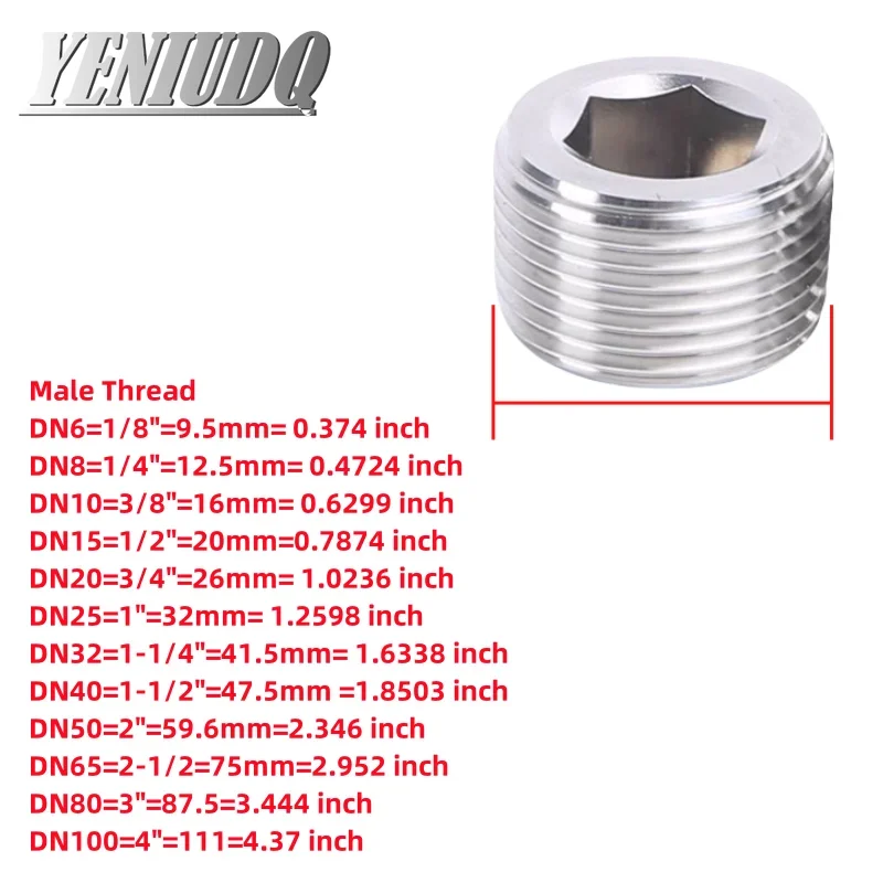 

Нержавеющая сталь 304 внутренний шестигранный соединитель 1/8 1/4 3/8 1/2 3/4 1 2 BSP