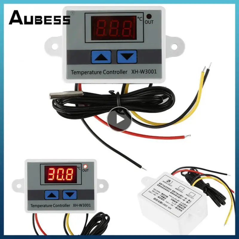 

1~10PCS Temperature Controller 220V 10A Microcomputer Digital Thermostat Digital Switch LED + Probe Temperature Measurement