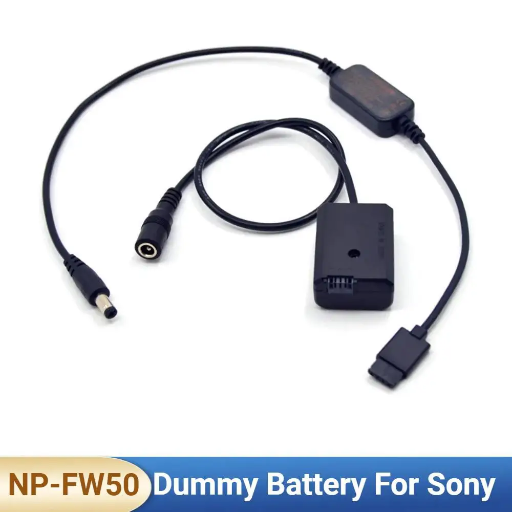 

for DJI Ronin-S DC Power Supply Cable+Dummy Battery NP-FW50 AC-PW20 Coupler for Sony A6000 A6300 A6500 A7S A7000 ZV-E10 Camera