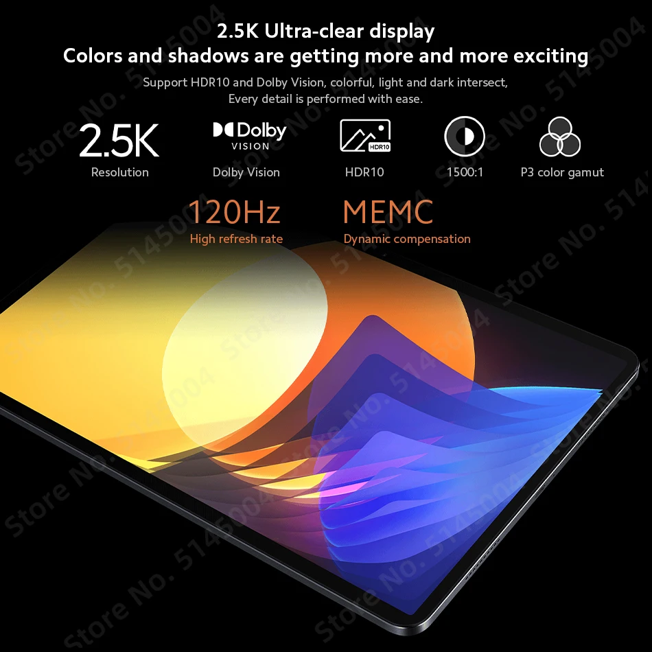 Планшеты Xiaomi Mi Pad 5 Pro 12 4 дюйма 128 ГБ/512 ГБ процессор Snapdragon 870 экран 120 Гц 2 k