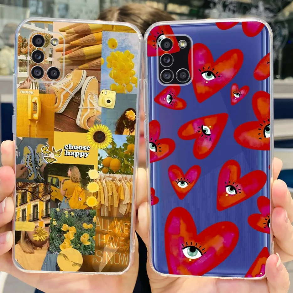 Чехол для Samsung Galaxy A31 A51 A71 стильный мультяшный чехол с цветочным рисунком телефона