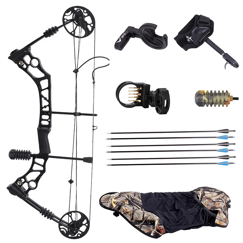 

35-60 Lbs Compound Bow IBO 310 Fps Ourdoor Hunting Bow Fishing Shooting 16-31inch Draw Length Sports Game Bow and Arrow Hunting