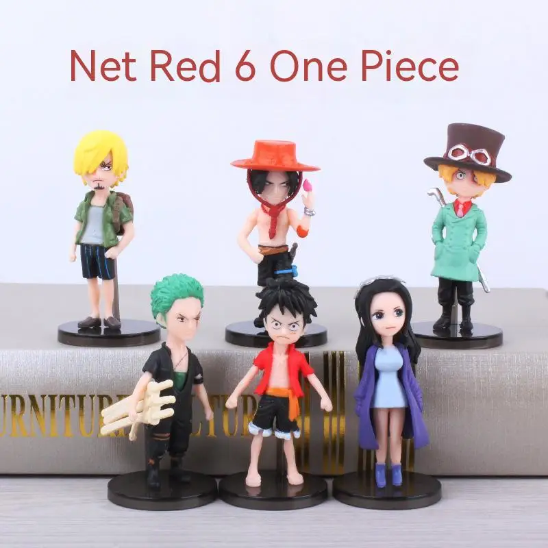 

New 6pcs/set One Piece Monkey·d·luffy Roronoa Zoro Nami Portgas·d· Ace Charlotte Pudding Action Figure Model Doll Toy Kids Gifts