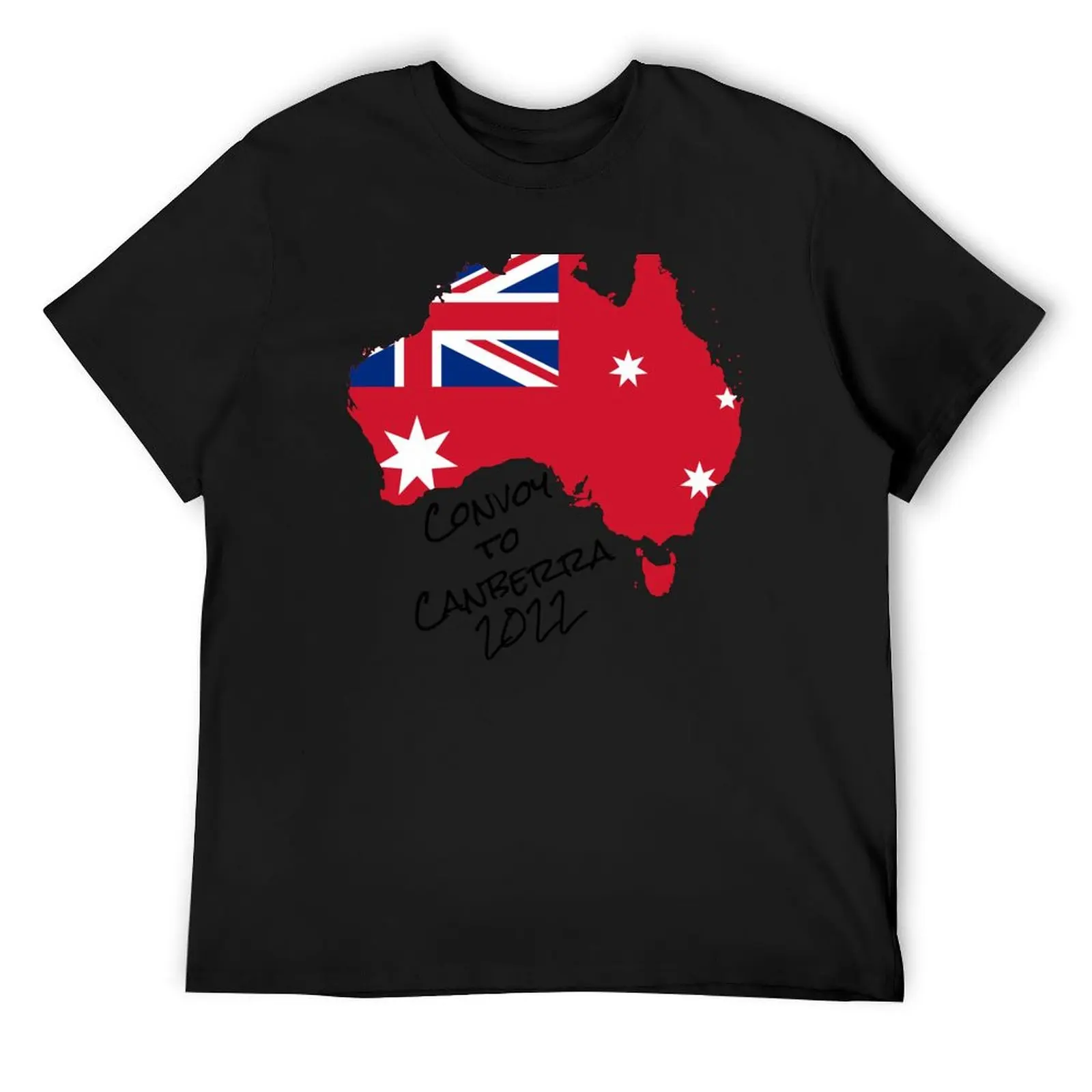 Футболка Convoy To Canberra 2022 (черный текст) новое издание уличная одежда футболки с