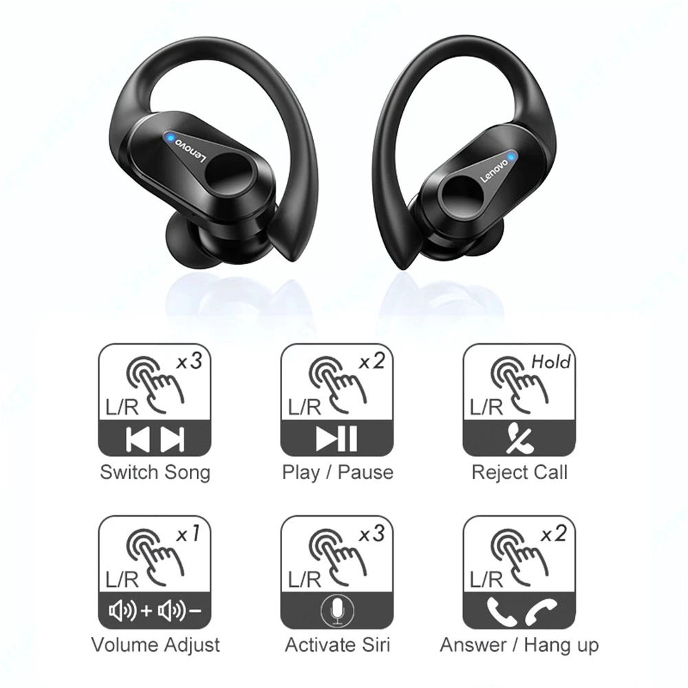 TWS-наушники Lenovo LP75 с поддержкой Bluetooth 5 3 и светодиодным цифровым дисплеем - купить