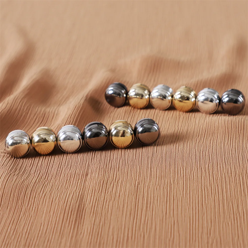 

Safe Hijab Brooch Strong Metal Plating Glossy Magnetic Hijab Clip Accessories No Hole Pins Brooches Magnet For Muslim Scarf