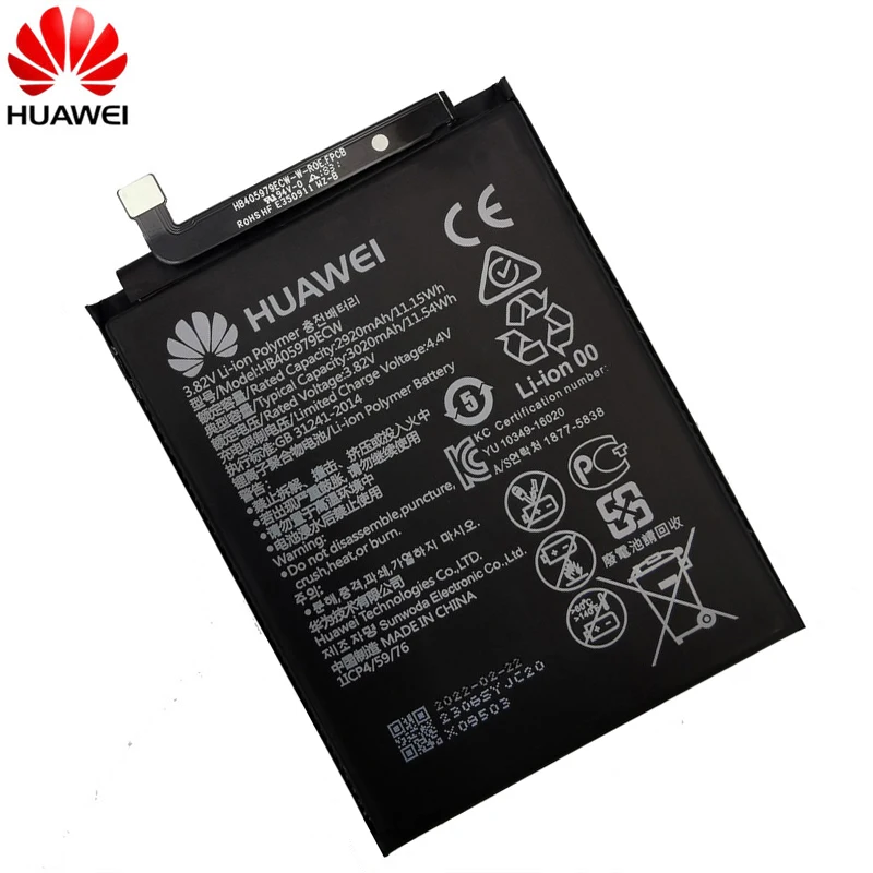 Оригинальная запасная батарея для телефона Hua Wei HB405979ECW Huawei NOVA CAZ-AL10 Enjoy 6S Honor 6C 6A 8A