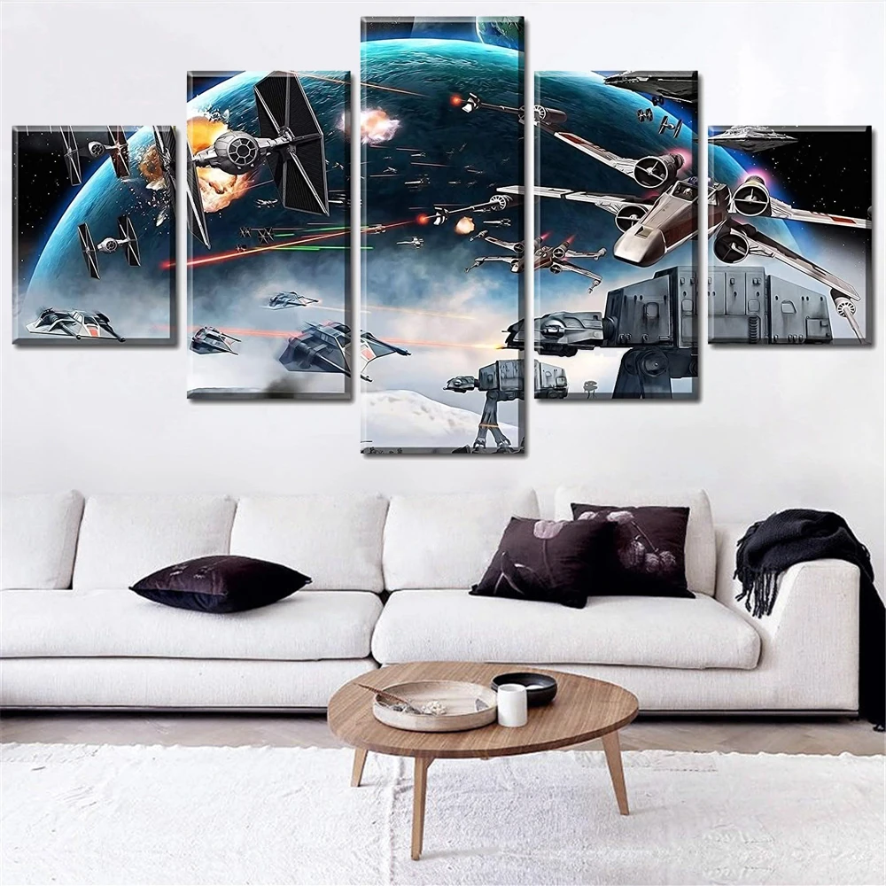 

Sci-fi Movies 5 Panel Modular Cuadros Wall Art Canvas Posters Painting for Living Room Bedroom Home Decor Pictures Decorations