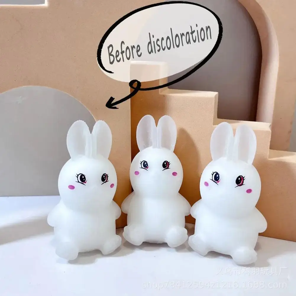 

Squishy Toy Can Change Colour Cute Rabbit Decompression Toy Stress Squeeze Toy Relief Antistress Favor Children Ball Adult Y1l4