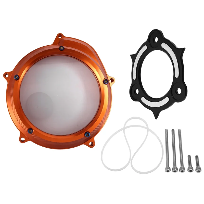 

Motorcycle Engine Transparent Clutch Cover Guard for 1290 Superduke R GT 1090 1050 1190 Adventure RST Pressure Plate(C)