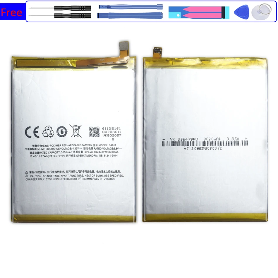 BA611 Сменный аккумулятор для Meizu M5 Meizy Meilan 5 Meilan5 аккумулятор 3070 мАч BA 611 с трековым кодом BA611 Сменный аккумулятор для Meizu M5 Meizy Meilan 5 Meilan5 аккумулятор 3070 мАч BA 611 с трековым кодом