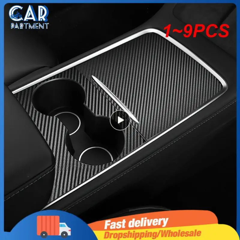 

1~9PCS Suede Center Console Cover Protector for Tesla Model 3 Y 2023 2021 2022 Central Control Wrap Panel Sticker Film Car