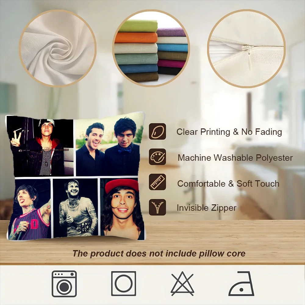 Наволочки Kellin Quinn и Vic Fuentes декоративные подушки для дивана Декоративные