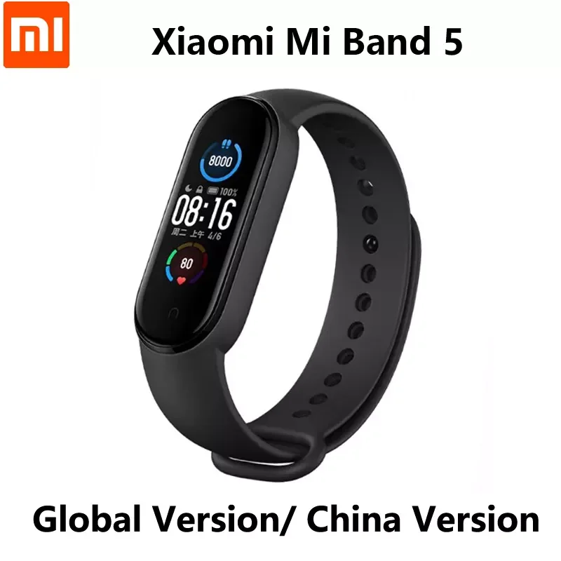 

Xiaomi Mi Band5 Smart Wristband Heart Rate Fitness Tracker Bluetooth Sport Bracelet AMOLED Screen Mi band 5