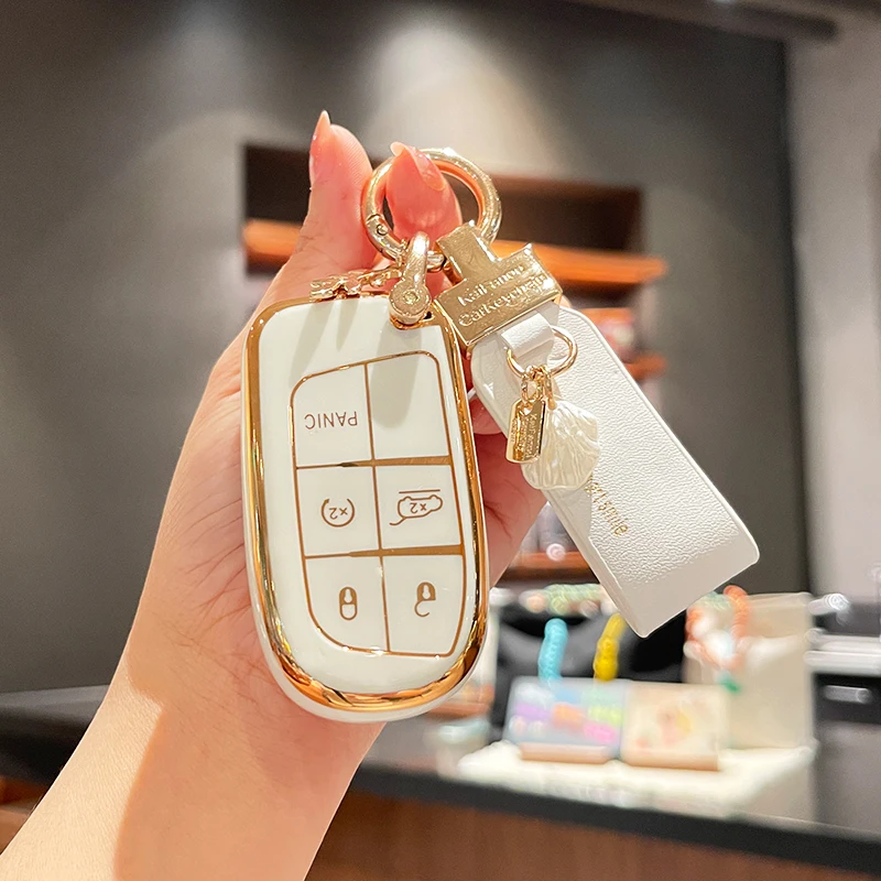 

New TPU Car Remote Key Case Cover For Jeep Renegade Grand Cherokee For 300C Journey Dodge Ram Charger 1500 Challenger Chrysler