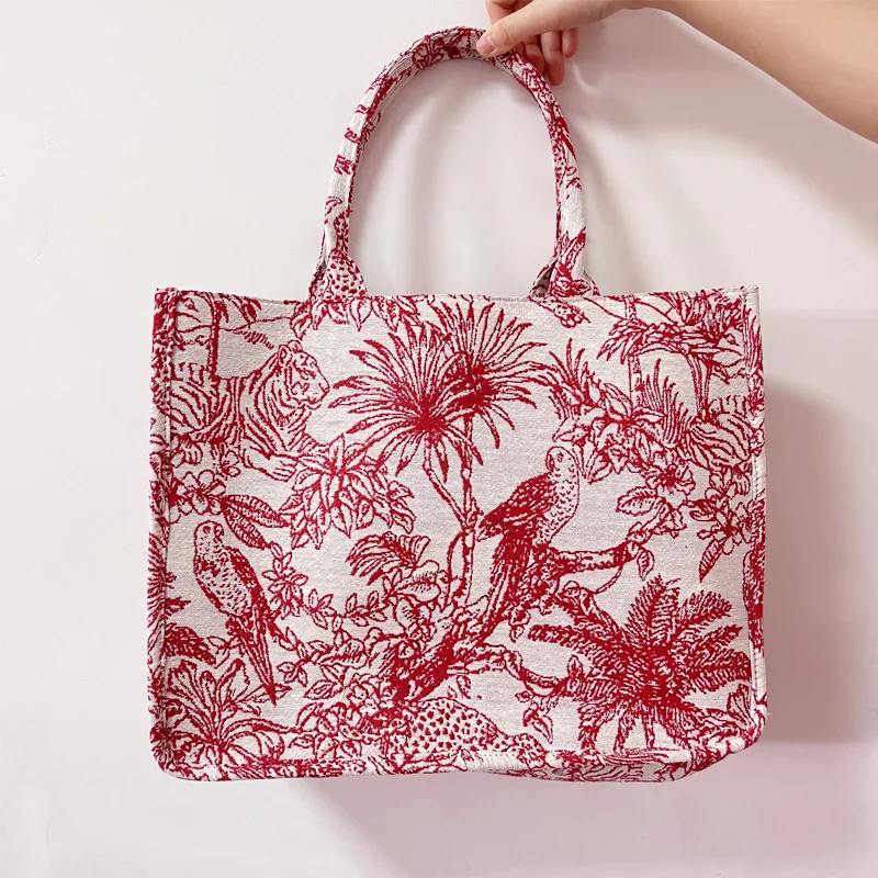 

2023 Jacquard Shoulder Bag for Women 2023 Luxury Designer Handbag Travel Embroidery Inside with Two Pockets Shopping Tote Bags