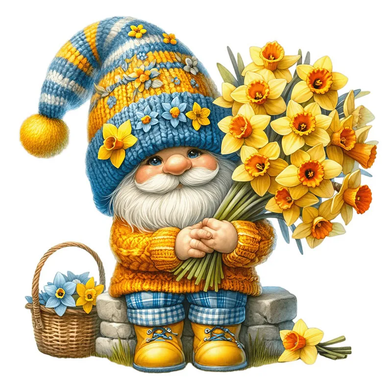 

Стикеры гномы с подсолнухами