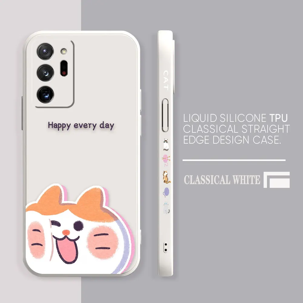 Case For Samsung Galaxy A90 A80 A70 A60 A50 A40 A30 A20 A10 Note 20 10 M33 Pro Plus Lite Ultra 4G 5G Case  Happy Cute Couple Cat
