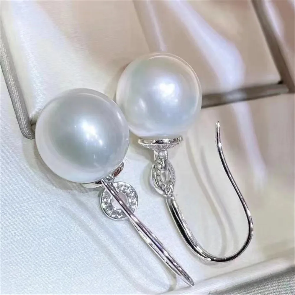 S925 Sterling Silver Pearl Beads Stud Earrings Setting Base Diy Jewelry Making Findings&Components